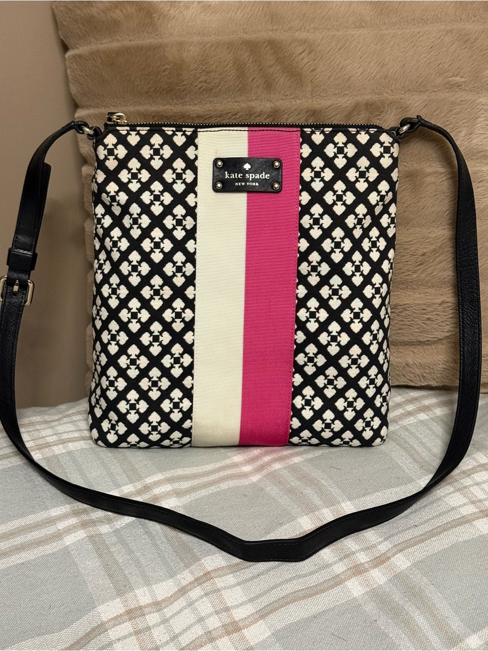 ✨ Kate Spade Newbury Lane Cammie | Spade Jacquard & Pink Stripe ✨